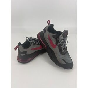 Nike Air Max 270 React Gray Red Houndstooth Mens Sneakers CT3135-001 Size 11